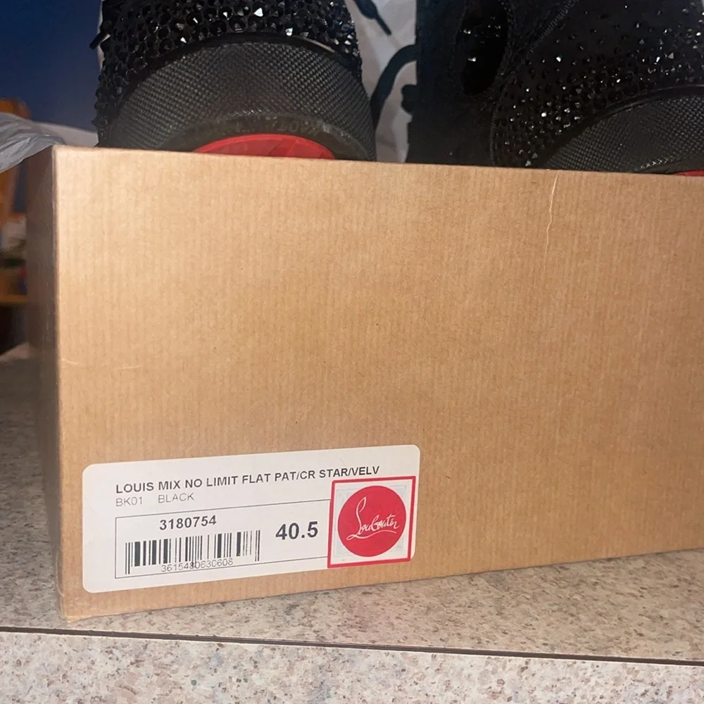 Christian Louboutin Louis Mix No Limit Flat Pat/CR Star/Velv size 40.5 eu - Picture 8 of 14